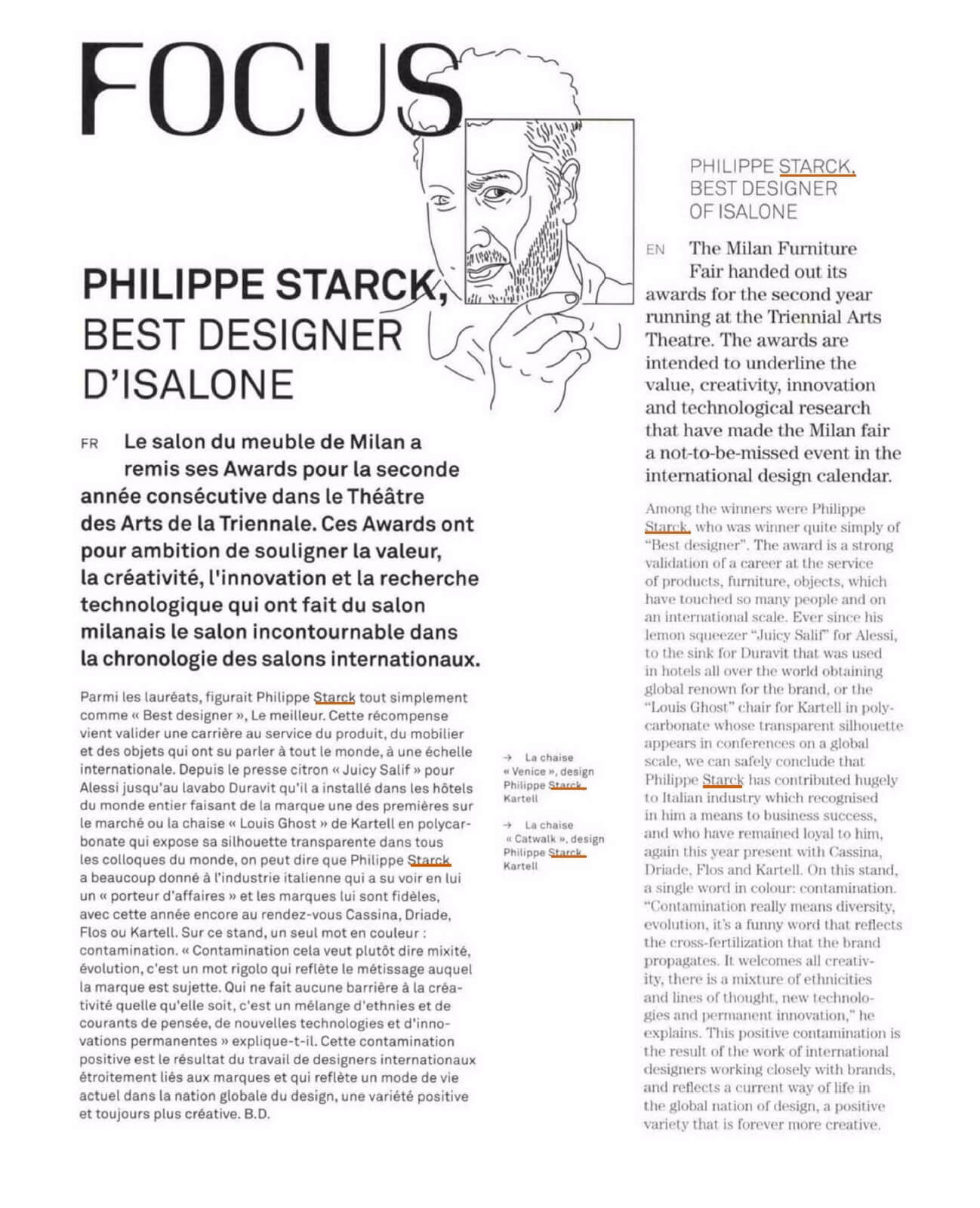 Focus: Philippe Starck, Best Designer d'Isalone