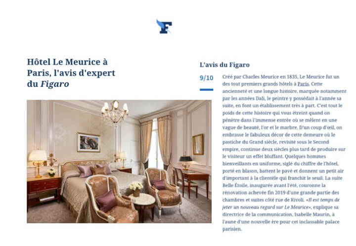 LE FIGARO - Le Meurice