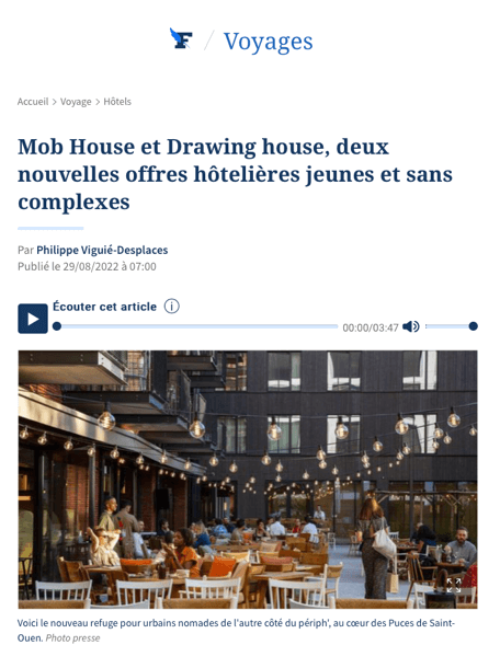 Mob House and Drawing House, two new young and uninhibited hotel offers