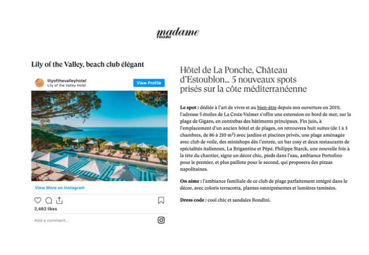 MADAME FIGARO - LILY OF THE VALLEY