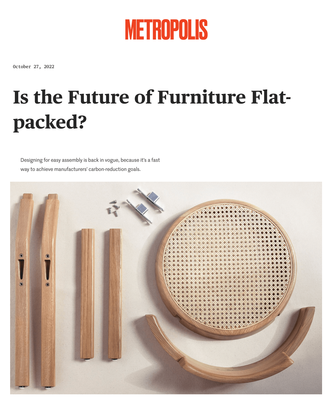 Is the Future of Furniture Flat-packed ?