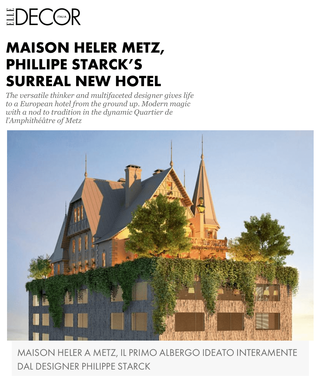 Maison Heler Metz, Philippe Starck's surreal new hotel