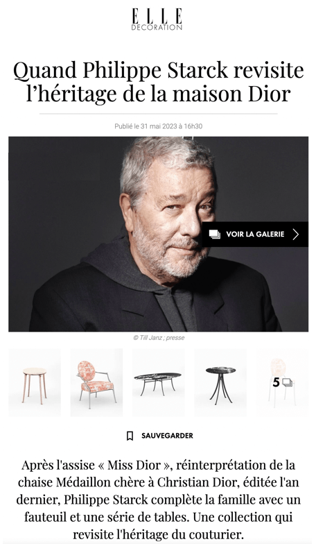 When Philippe Starck revisits the heritage of the House of Dior