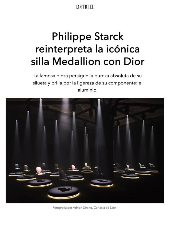 Philippe Starck reinterprets the iconic Medallion chair with Dior