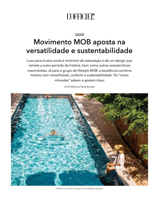 MOB Movement bets on versatility and sustainability