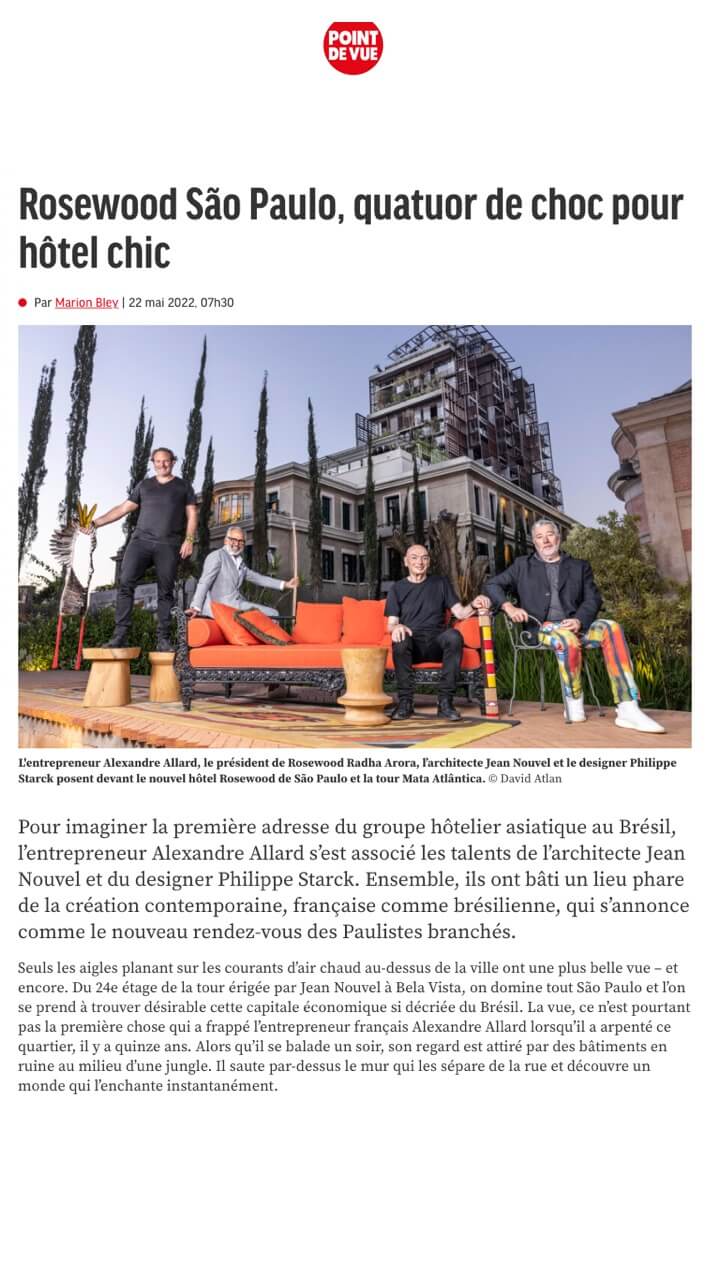 Rosewood São Paulo, a quartet for a chic hotel