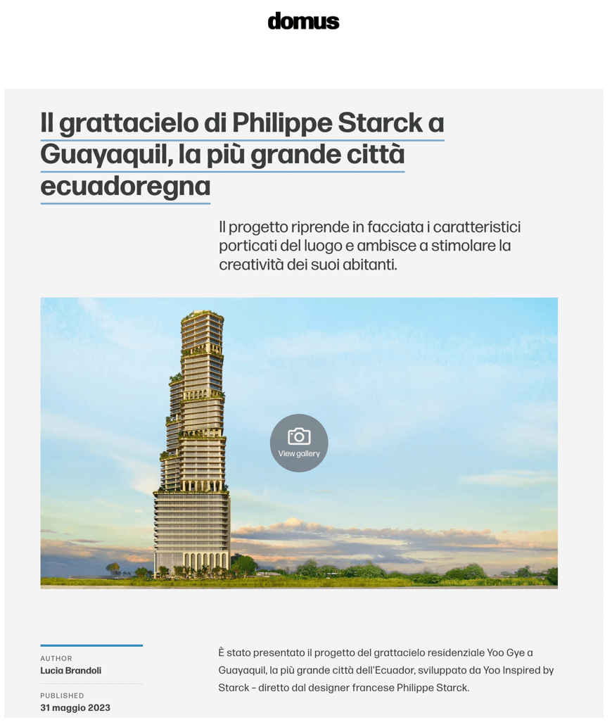Philippe Starck's skyscraper in Guayaquil, Ecuador's largest city