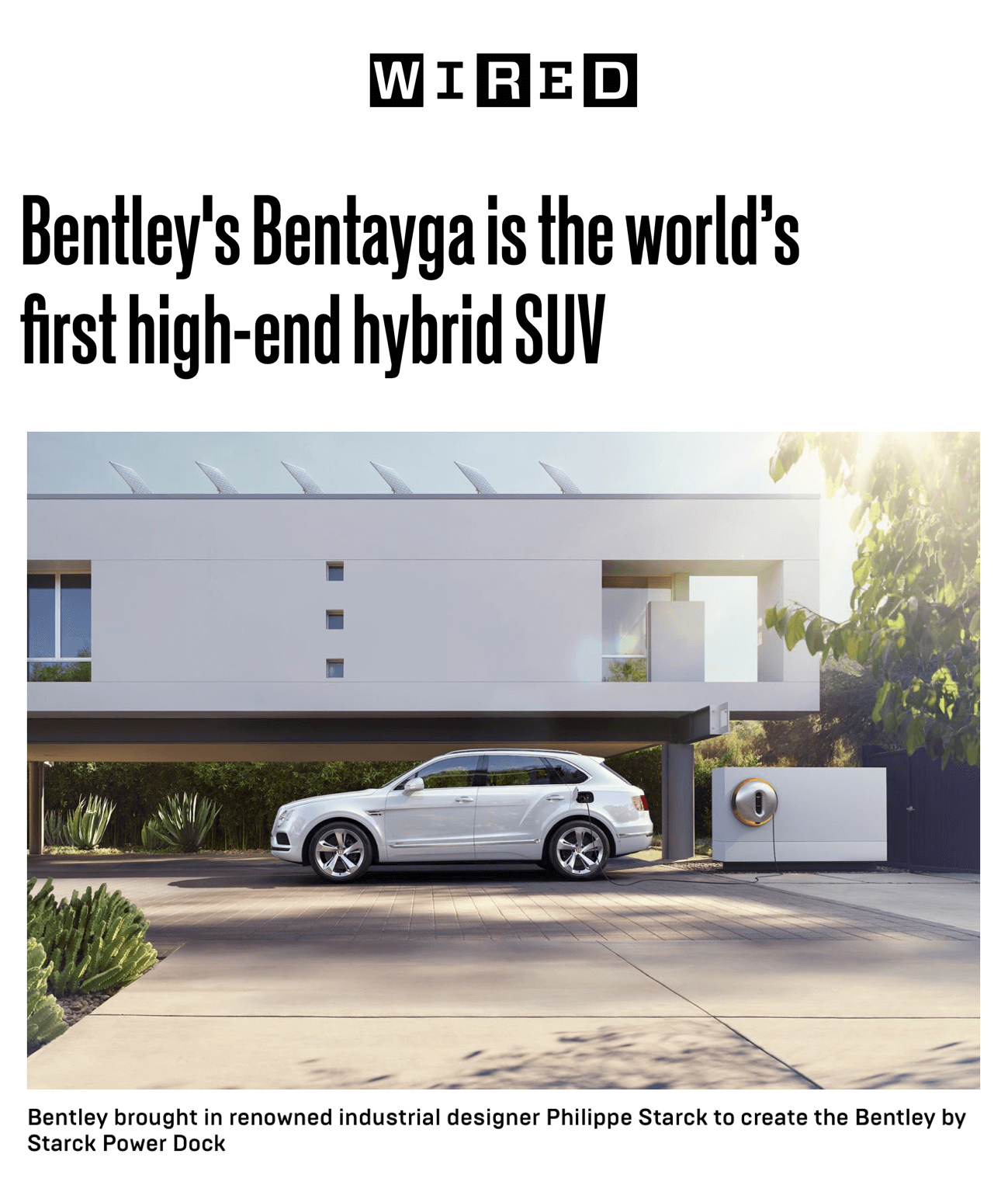 Bentley's Bentayga is the world’s first high-end hybrid SUV