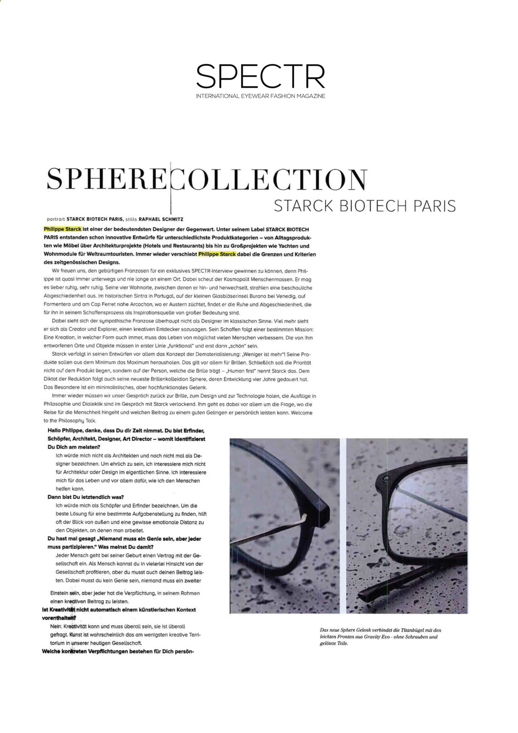 SPECTR - Starck Biotech Paris