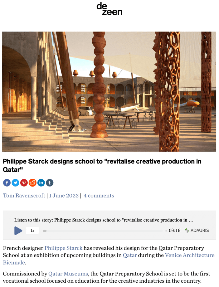 Philippe Starck designs school to 