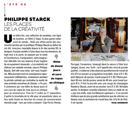 L'été de Philippe Starck 