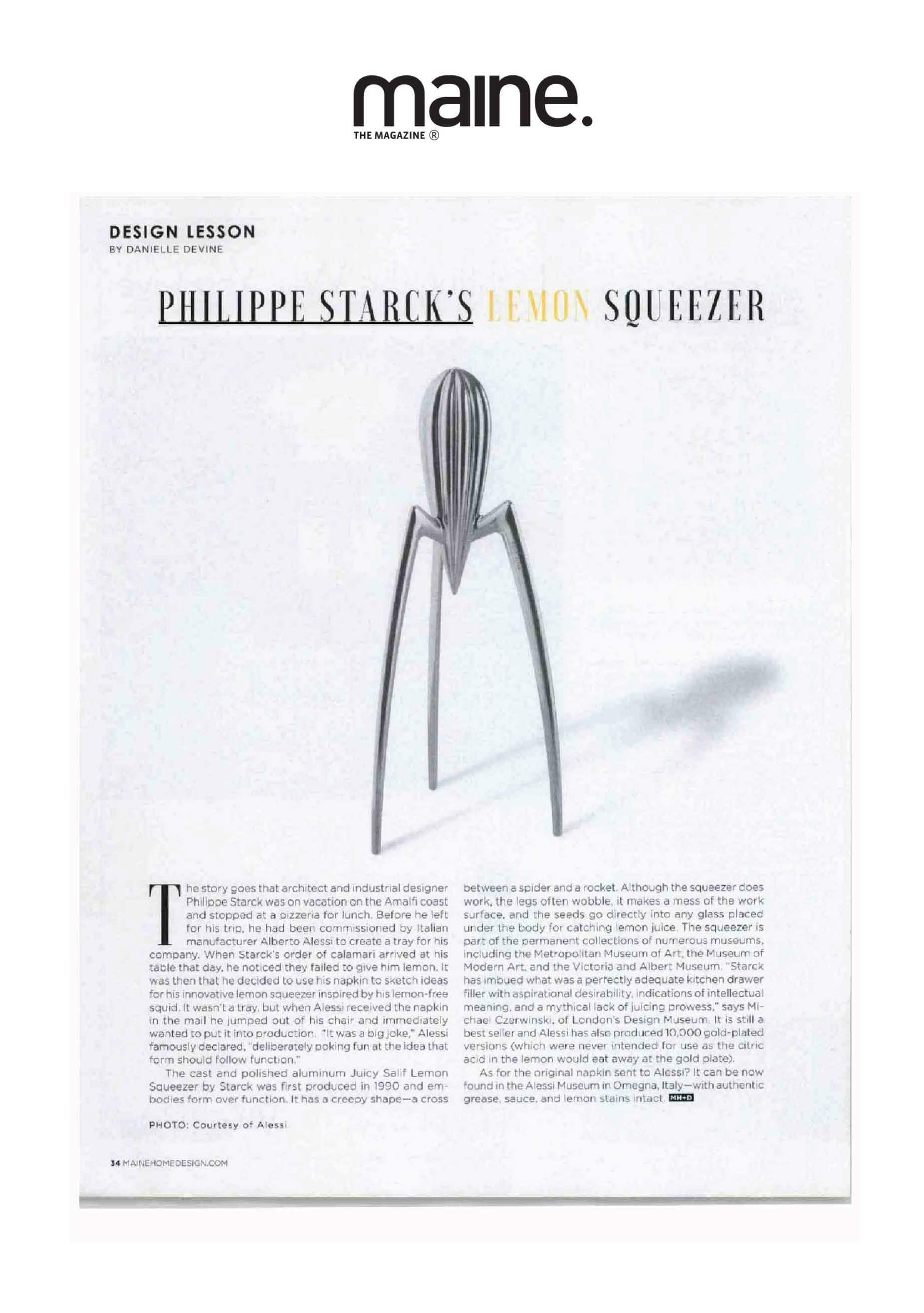 THE MAINE MAGAZINE - Juicy Salif