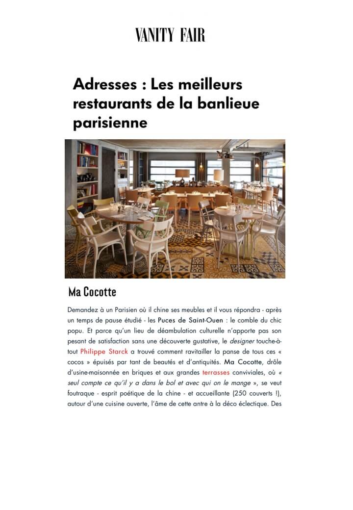 VANITY FAIR - Ma Cocotte