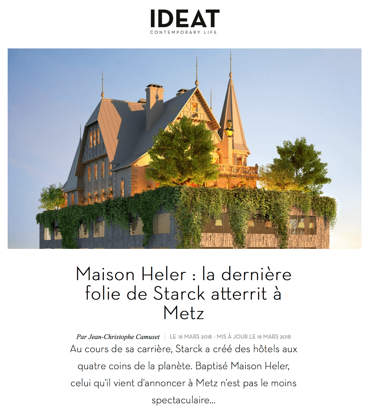 Maison Heler : la dernière folie de Starck atterrit à Metz