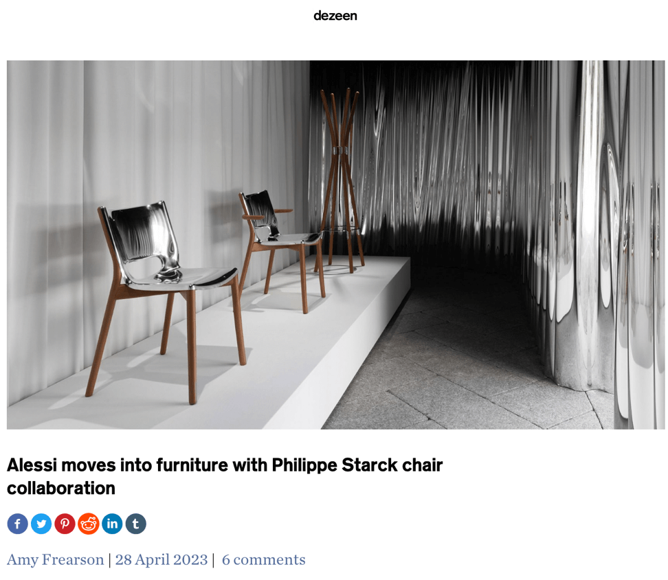 Alessi moves into furniture with Philippe Starck chair collaboration