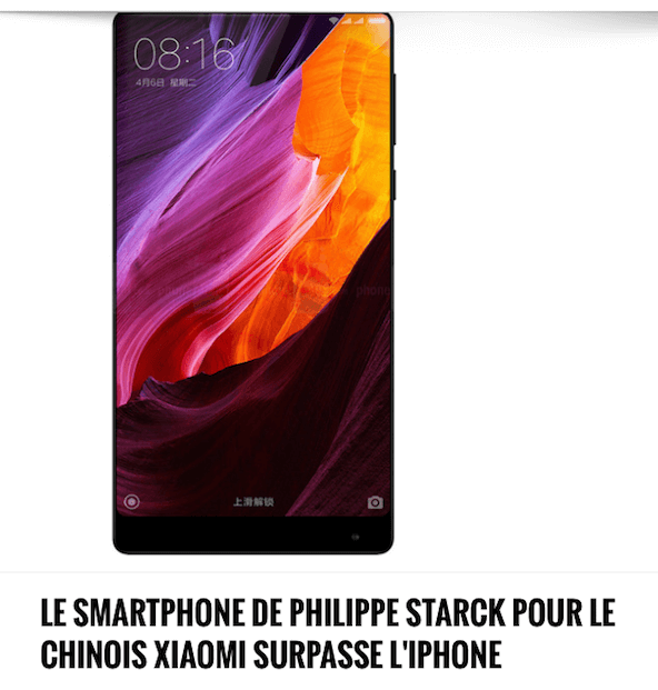 Le smartphone de Philippe Starck pour le Chinois Xiaomi surpasse l'iPhone